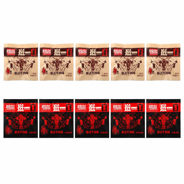 Lezizi Spicy & Korean Beef Flavor Gluten Snack 10 pack