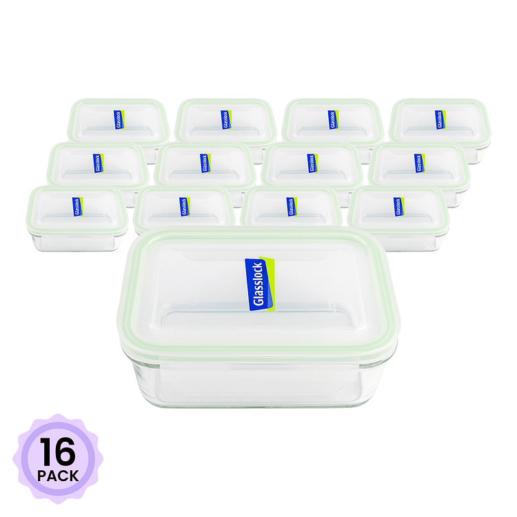 Joy Cook 长方形玻璃饭盒 715ml 1 个*16 包