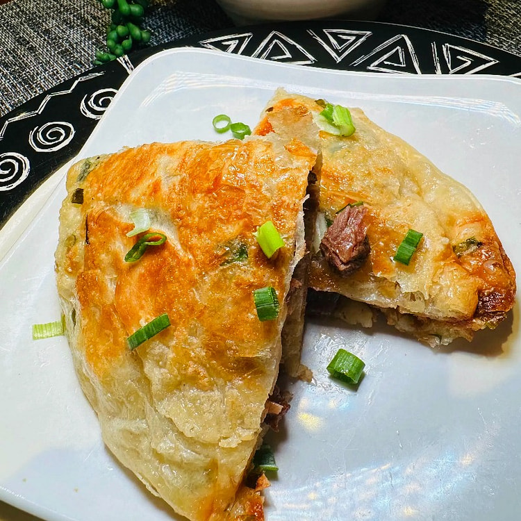 大馅 牛肉葱油煎饼 没有菜   约210g