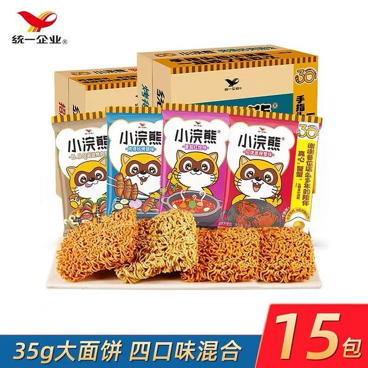 统一小浣熊干脆面 4味  35g*15包 525 克