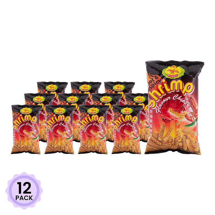Dragonfly Shrimp Chips Hot and Spicy 210 그램*12 팩