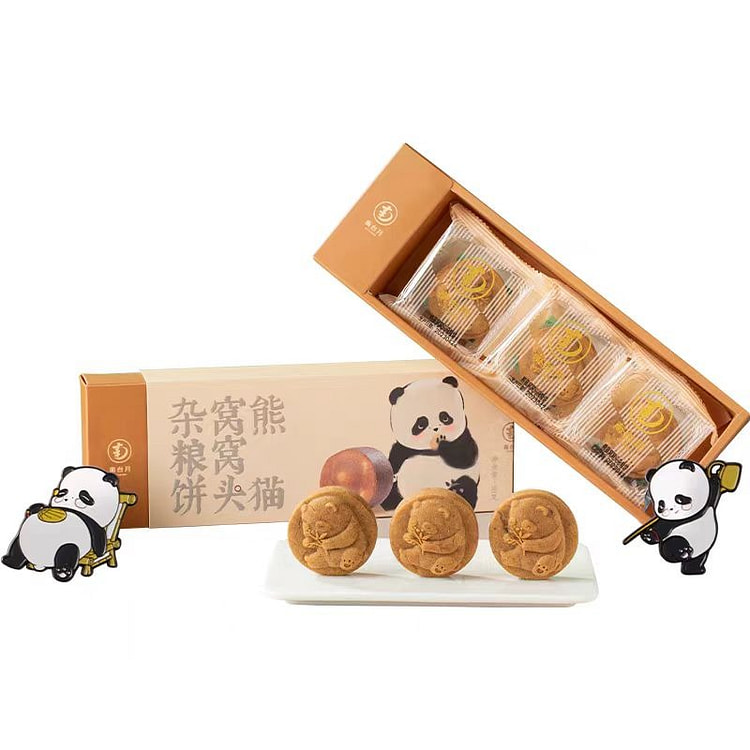 南台月 熊猫窝窝头杂粮饼 90g*1盒