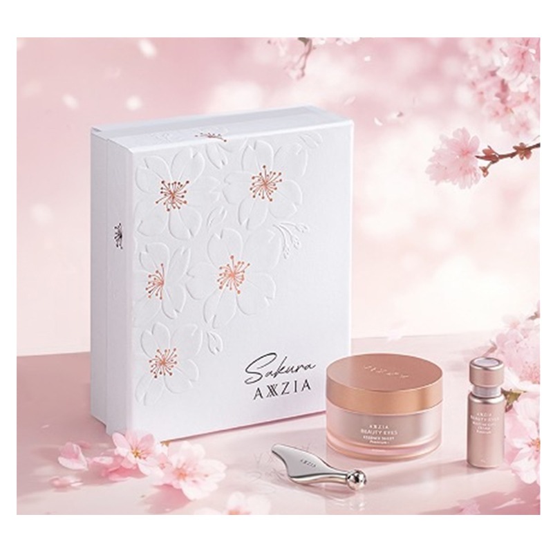 axxzia 桜限定アイケアセット4dアイマスクアイクリームマッサージャー