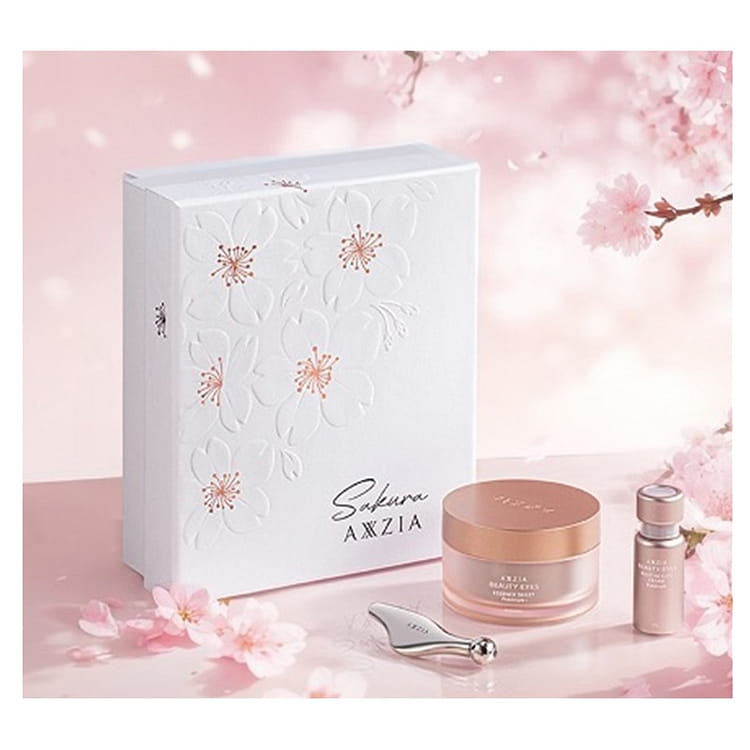 axxzia 桜限定アイケアセット4dアイマスクアイクリームマッサージャー