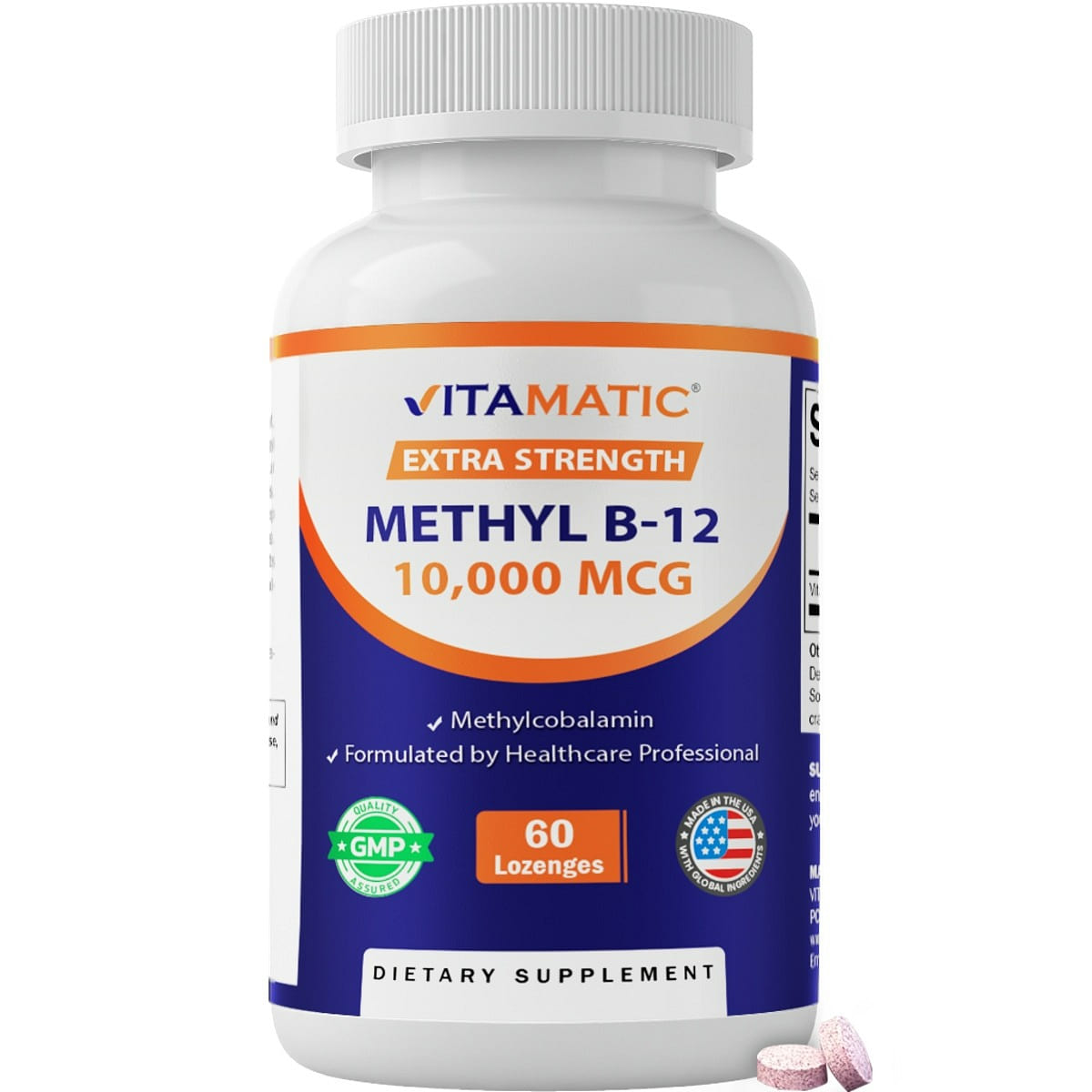 Methyl B12 (Methyl-cobalamin) 10,000 mcg – 60 1 each