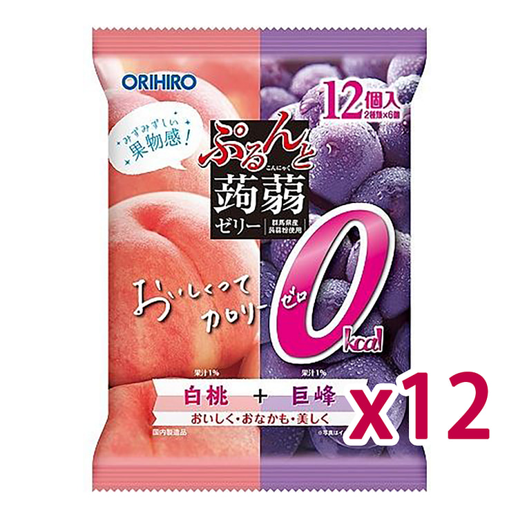 ORIHIRO 蒟蒻果冻 (桃子＆巨峰葡萄) 盒装