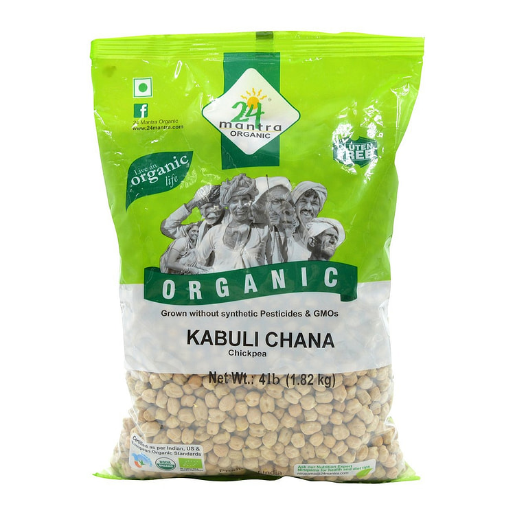 24 Mantra Organic Kabuli Chana 4 LB 1 pack