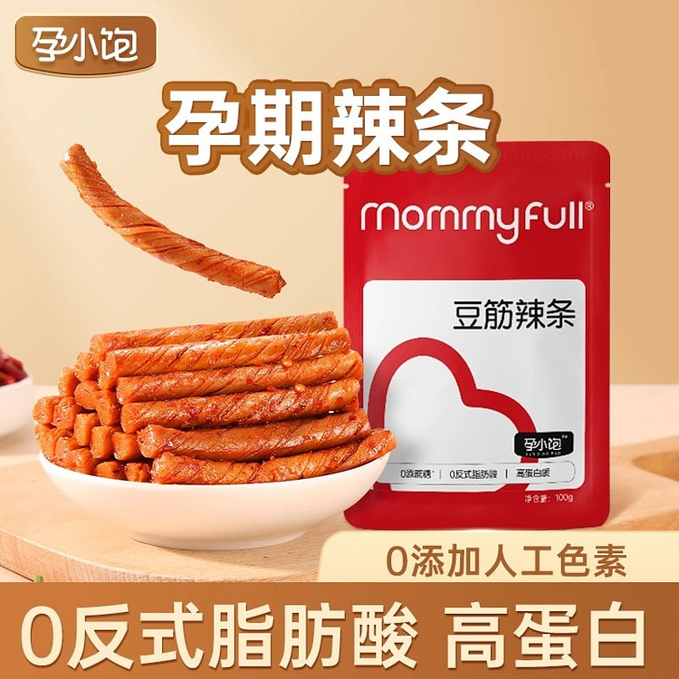孕小饱 孕妇零食豆筋辣条适合孕期可吃辣100g/袋 100 克
