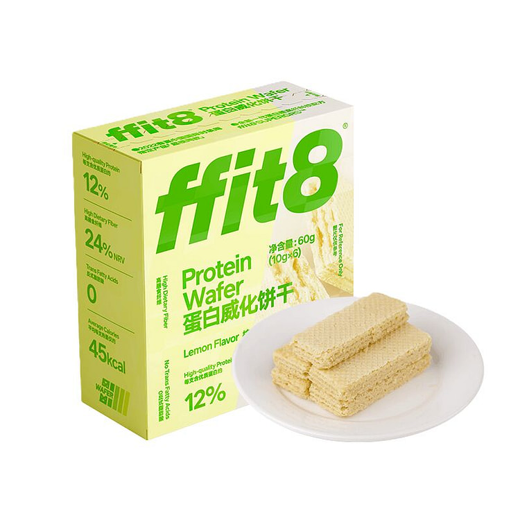 ffit8 Lemon Flavor Protein Wafers 60 g
