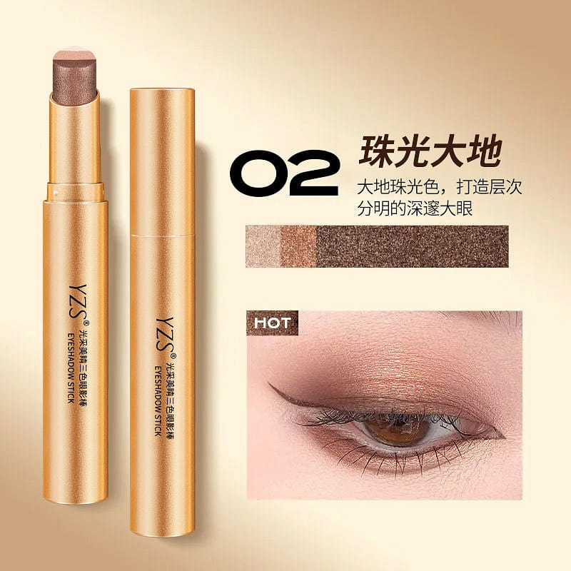 Radiant Eyes Three-Colour Eyeshadow Stick #02 1 count