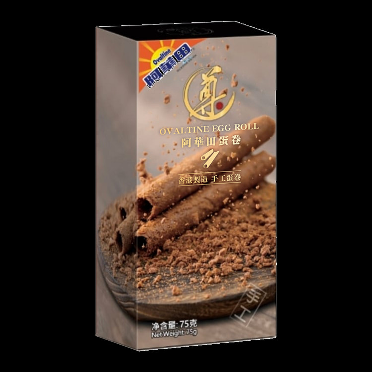 《尊》香港製造 手工蛋卷 6支紙盒裝 阿華田味