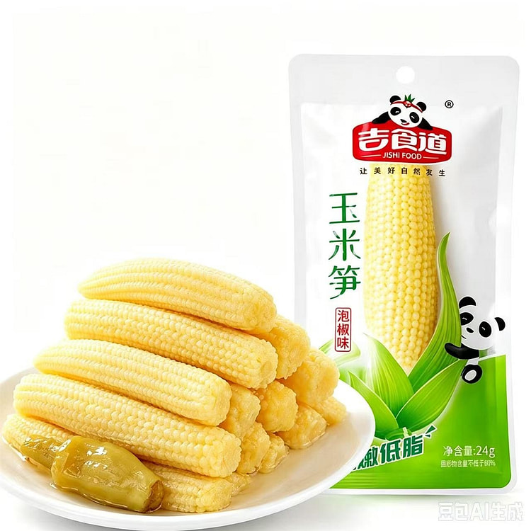 JiShiDaoPickledChiliSpicyandSour Baby Corn 24g*5 1 pack