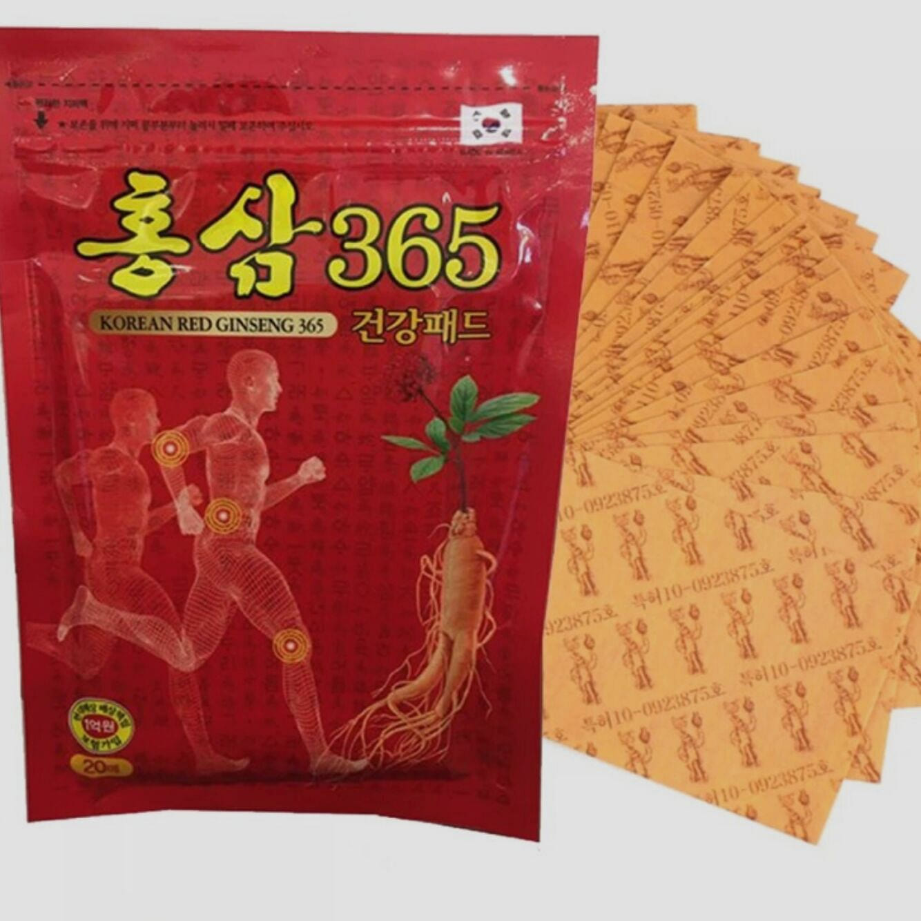 Korea Power Red Ginseng 365/ 60 Heat Patches 60 count