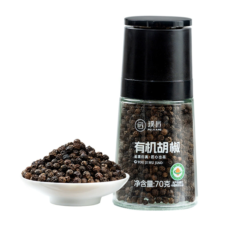 Pujiang Organic Black Pepper Granules 70g * 1 Bottle Grinder Grind Pepper P