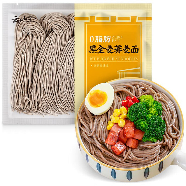 云山半零脂黑全麦荞麦面 400g*1 袋 400 克