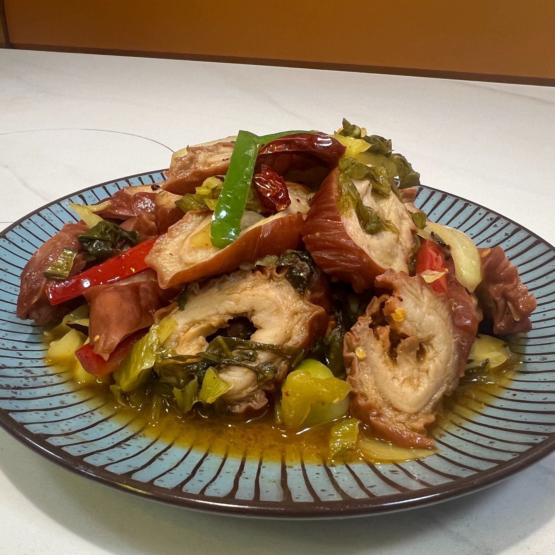 Stir-fried Pork Intestine with Pickled Cabbage 350 g