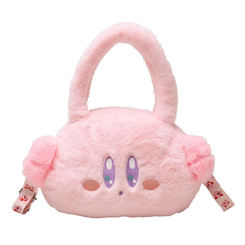 Cute Kirby Doll Bag Mini Crossbody Bag Plush Toy Single Shoulder Bag 21*17*7cm 1 each
