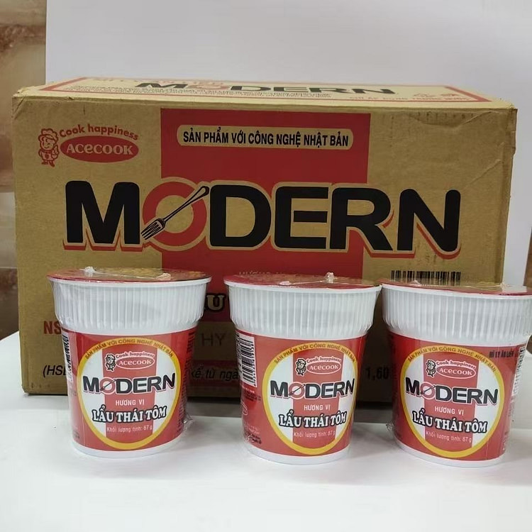 Vietnam acecook modern Dong Yin Gong Prawn Instant noodles 67g5 cups instan