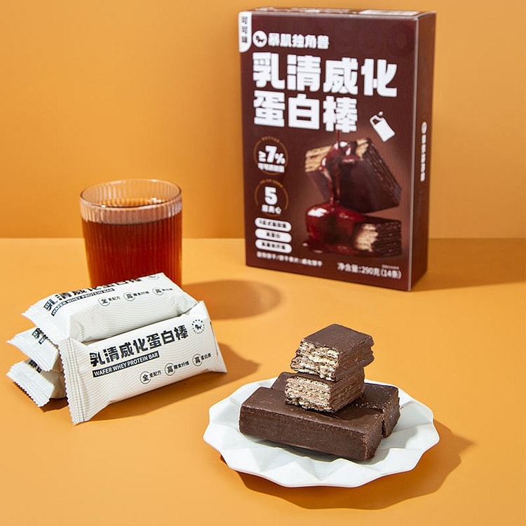暴肌独角兽乳清威化蛋白棒可可味290g