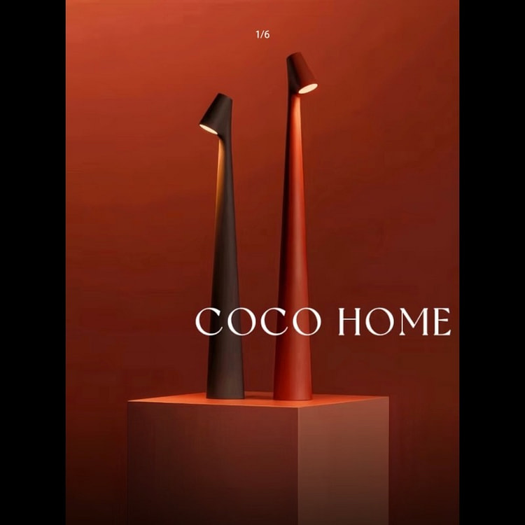 极简红点设计奖台灯充电书房氛围灯立杆俯视（红色） 1 瓶