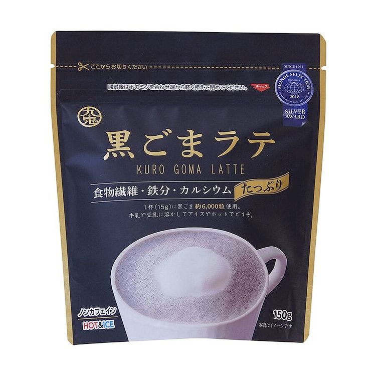【日本直邮】九鬼黑芝麻拿铁饮品 150 克