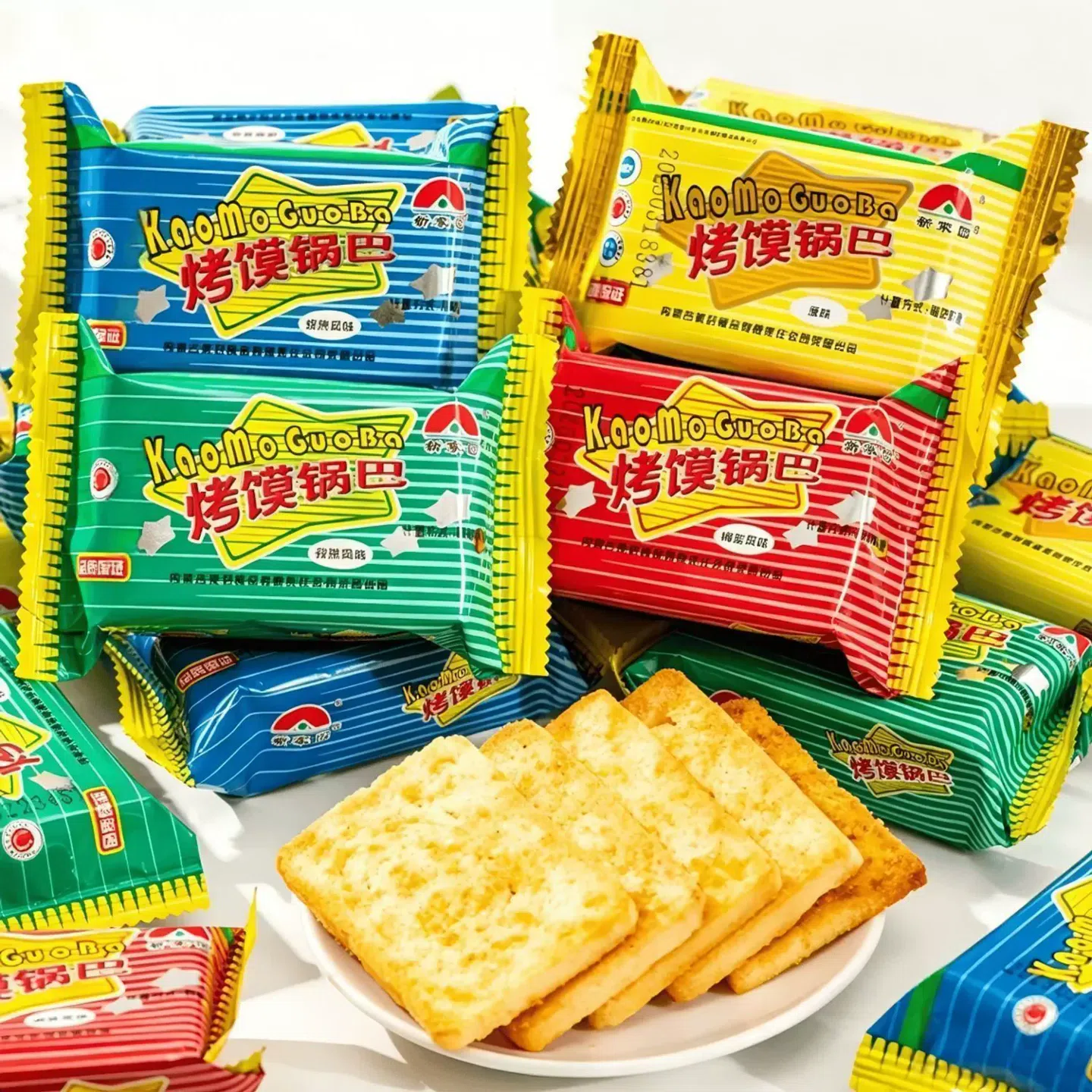 Xinjiayuan Toasted Crunchy Bun Chips,5 Bags 190 g