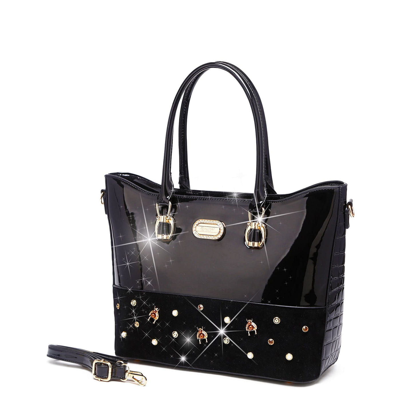Honey Bee Max Handmade Tote Bag Black [RM6669-BK] 1 each