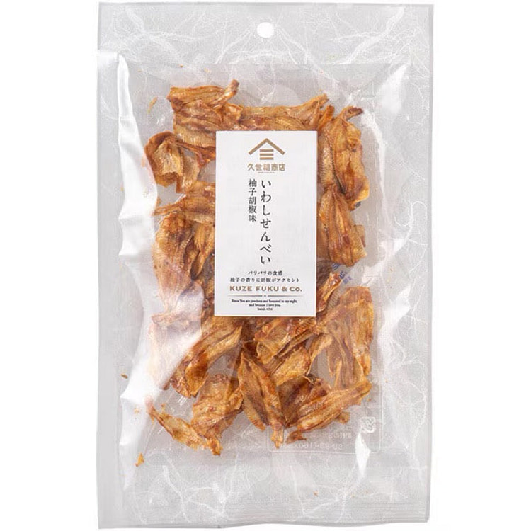 Kuzefuku Sardine Crackers Yuzu Kosho Flavor 32g 1 each
