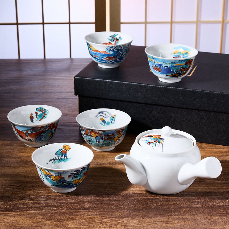 Ukiyo-e Kyusu Teapot Set