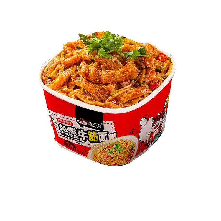 Class cadre spicy beef tendon noodles fast food authentic sesame sauce mixe