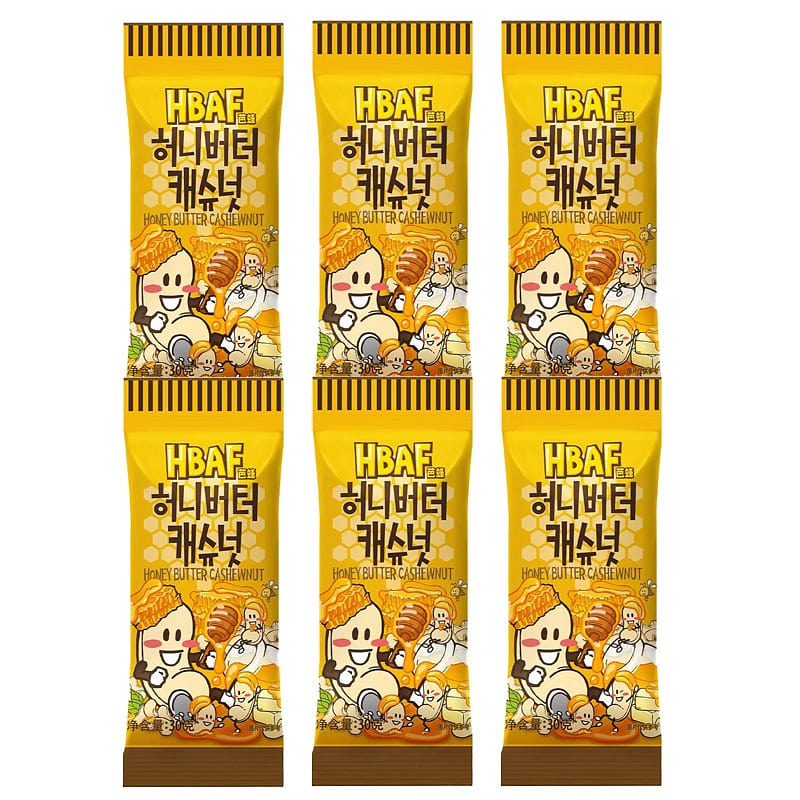 Korea Honey Butter Cashew nuts 30g*6 180 g