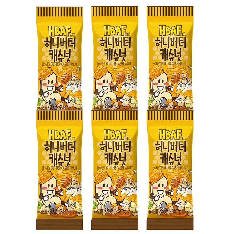 韩国芭蜂 蜂蜜黄油味腰果30g*6