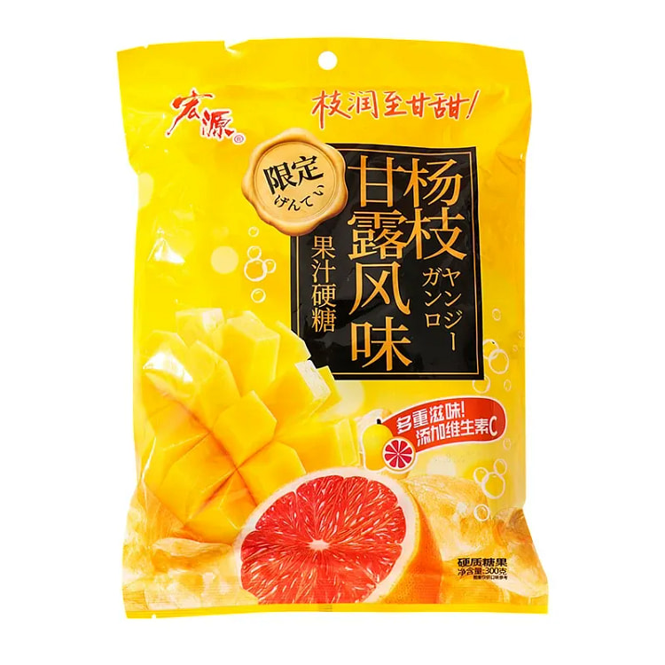 Hongyuan Hard Candy Mango Pomelo Sago 300g 300 g