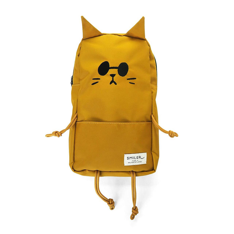 SMILER 猫咪斜挎胸包 黄色 1 份