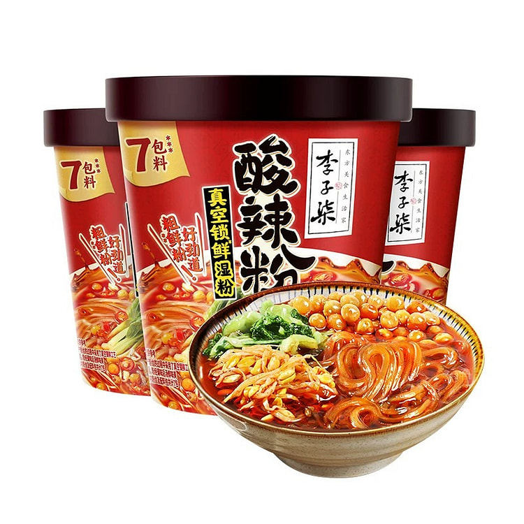 李子柒 酸辣粉桶装 红薯粉免煮速食冲泡粉丝米线零食 252 克