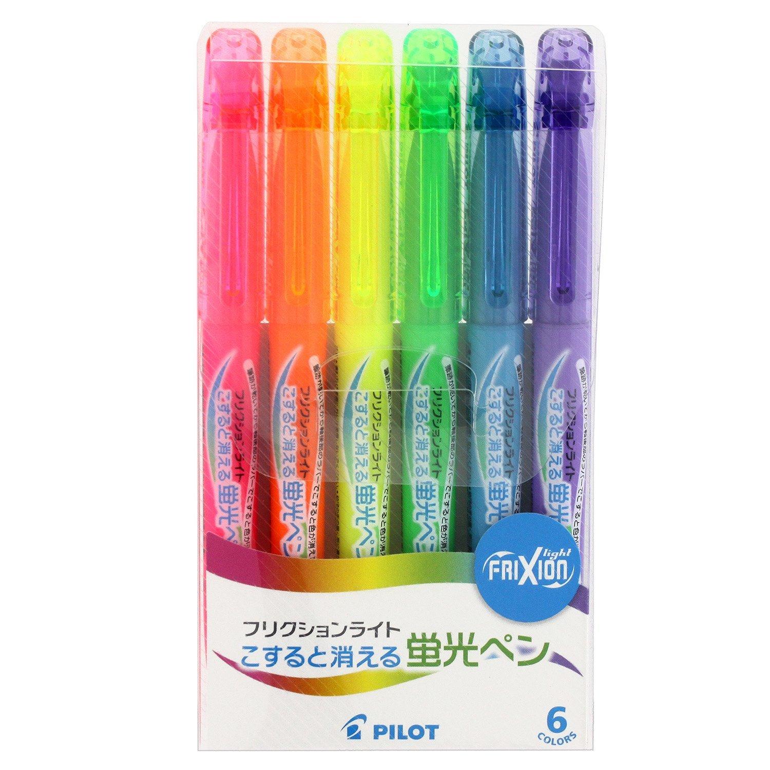 PILOT SFL-60SL-6C Highlighter Frixion Light, 6 Color Set - Weee!