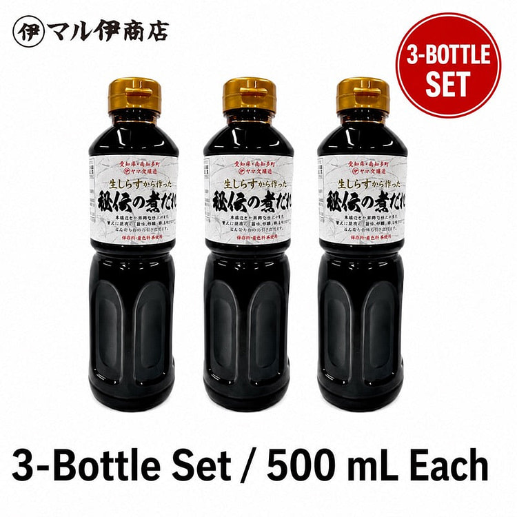 Marui Shoten Shirasu Dashi Simmer Sauce 3 Bottles 1 each