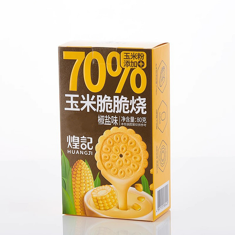 煌记玉米脆脆烧椒盐味玉米饼干 80g*1盒