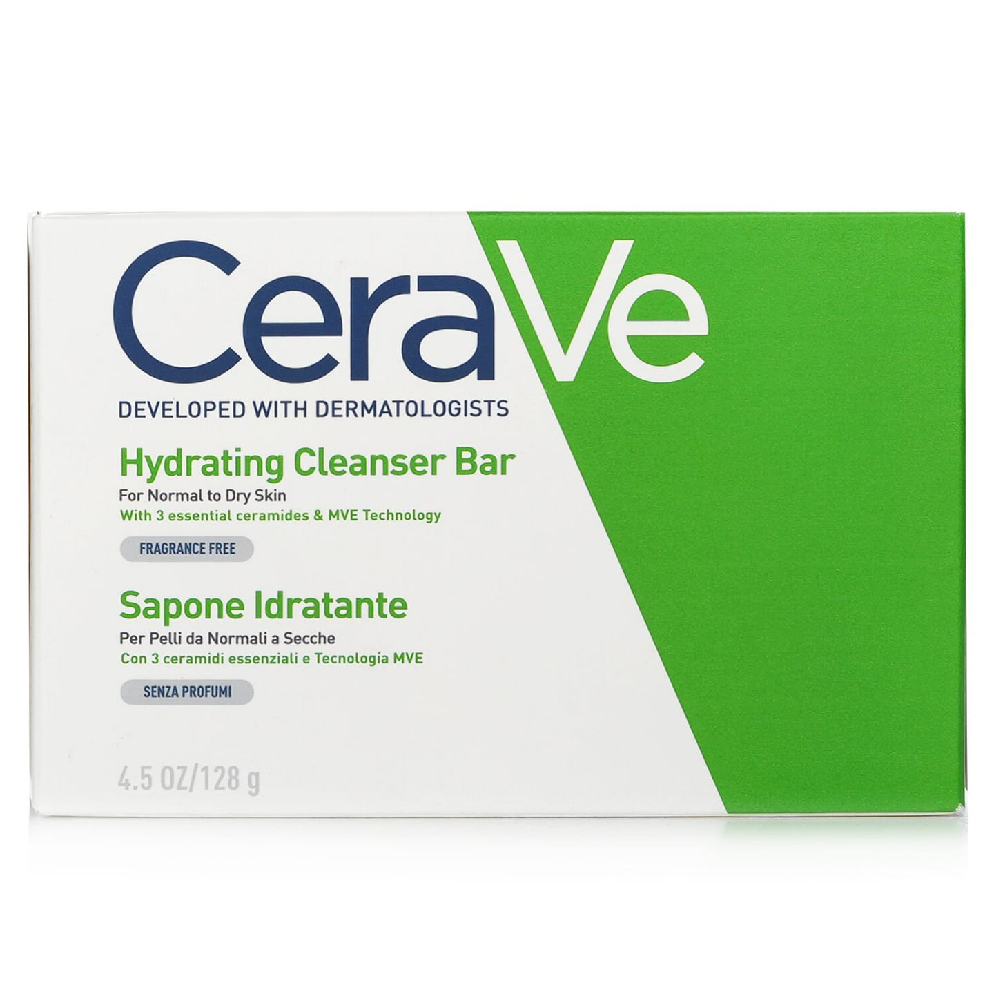 CeraVe Hydrating Cleanser Bar (For Normal to Dry Skin) 128g/4.5oz 128 g