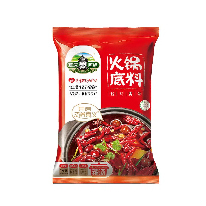 Prairie Grandma Hot Pot Base Spicy Soup Hot Pot Seasoning 198g*1 bag 198 g