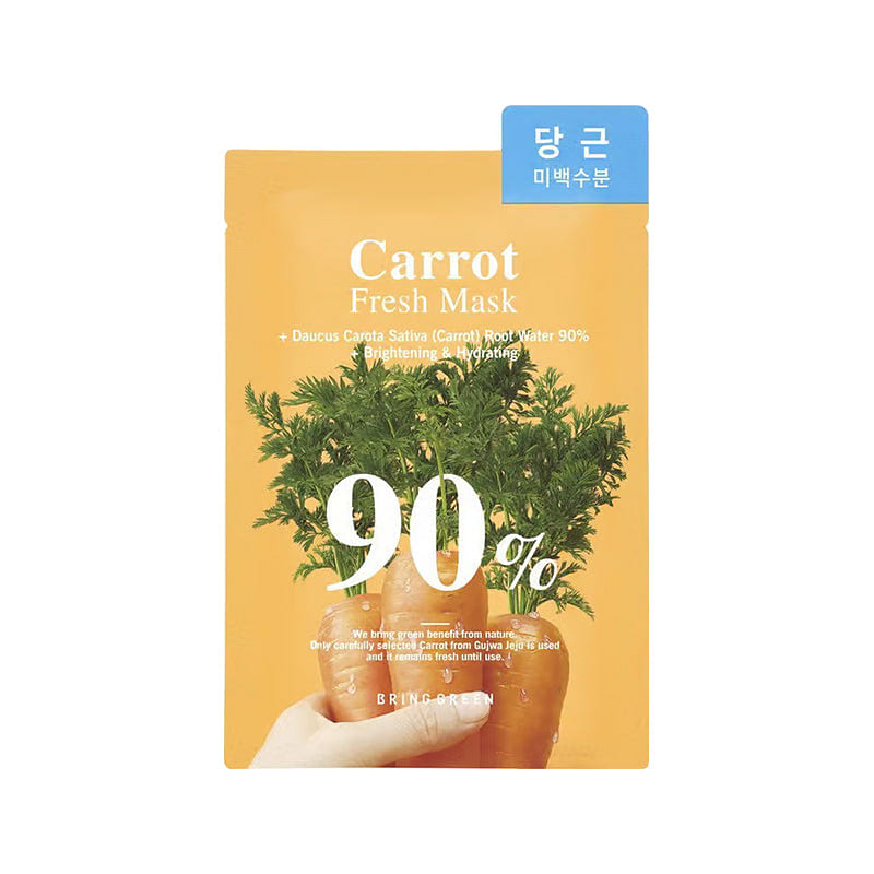 BRINGGREEN’s Carrot 90% Fresh Mask Sheet Single 1 each