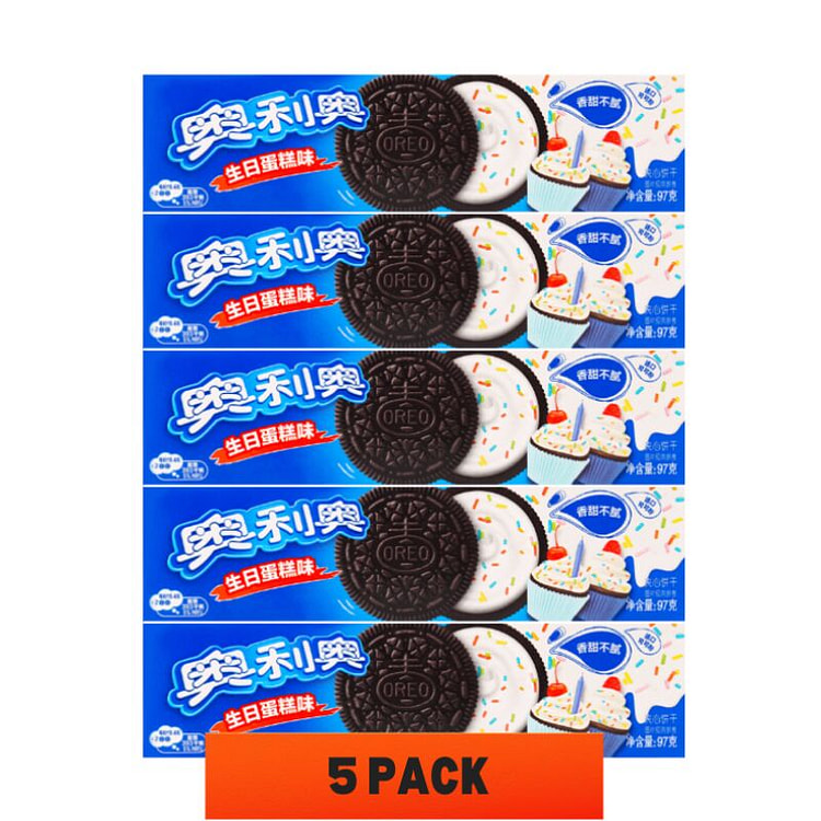 97克*5pcs OREO奥利奥生日蛋糕味夹心饼干