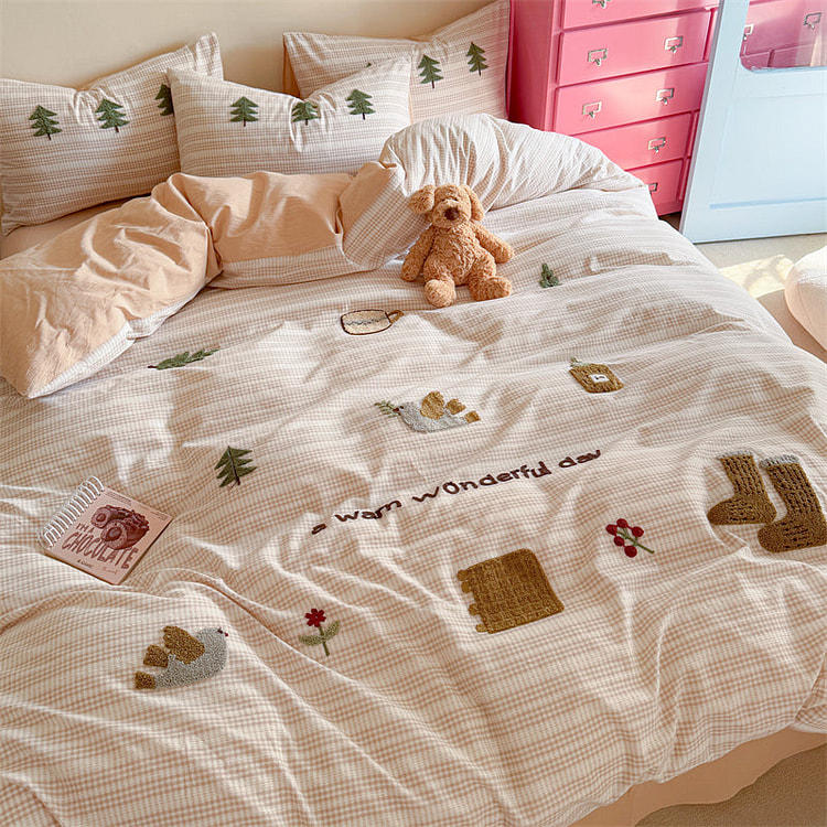 Pink Bliss Bedding Set Double Size Cozy Cottage