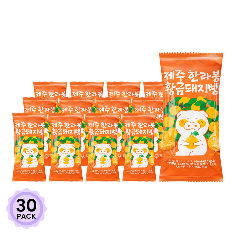 JEJU Hallabong Golden Piggy Bread 40 g*30 pack
