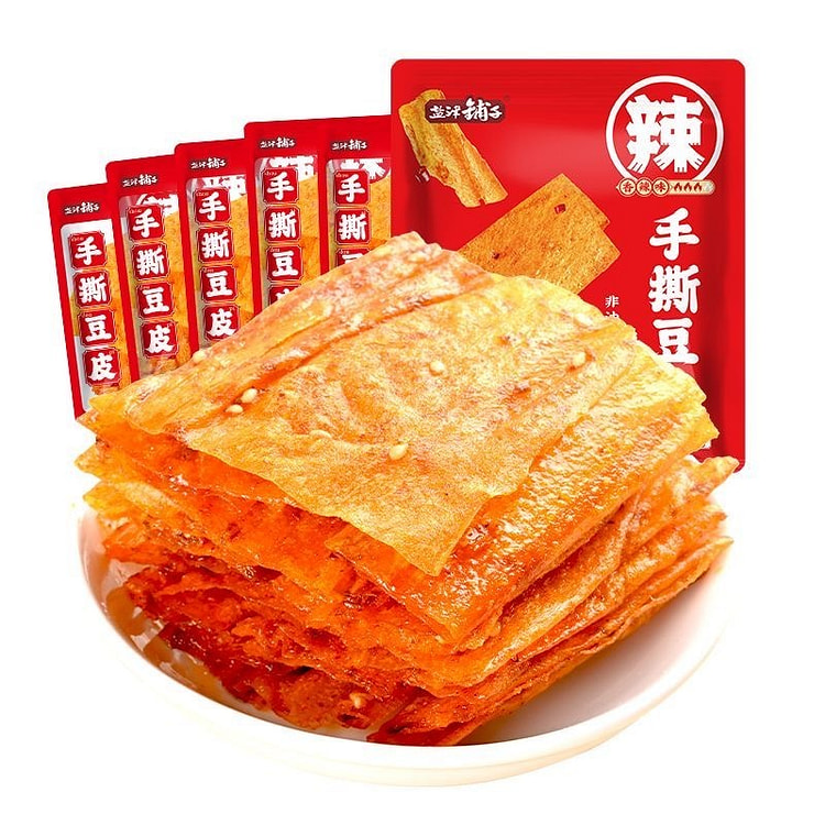 盐津铺子手撕豆皮麻辣网红老式辣条童年香辣怀旧零食 117 克