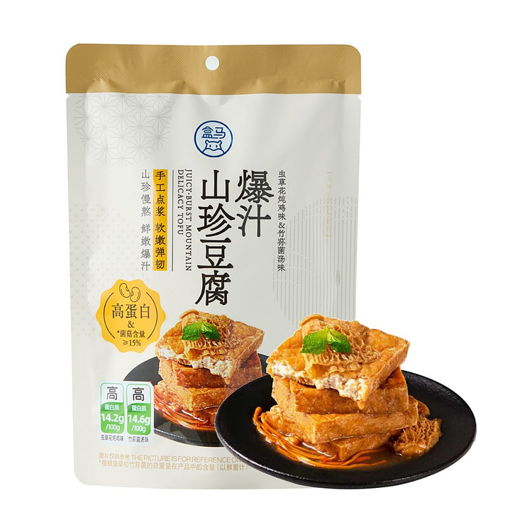 盒马 爆汁山珍豆腐 虫草花炖鸡味&竹荪菌汤味 180 克