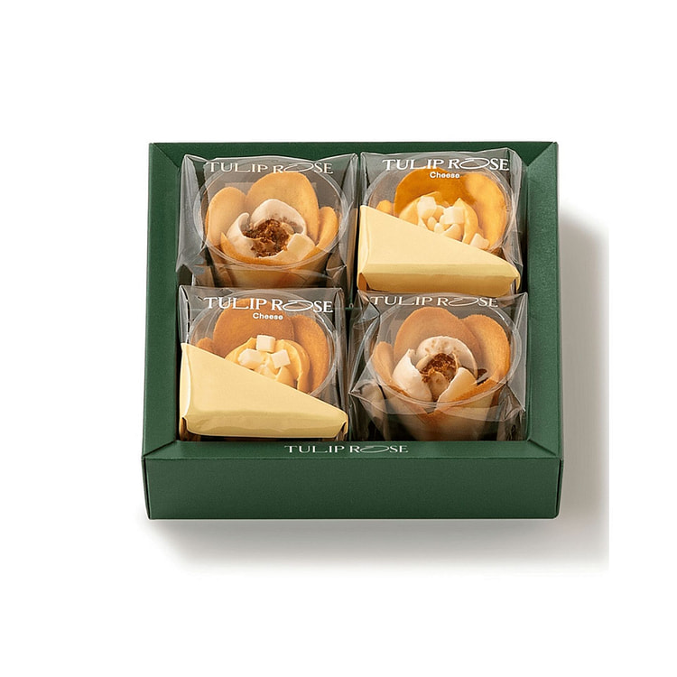 东京郁金香玫瑰饼干 黄油芝士味 4枚 1 份