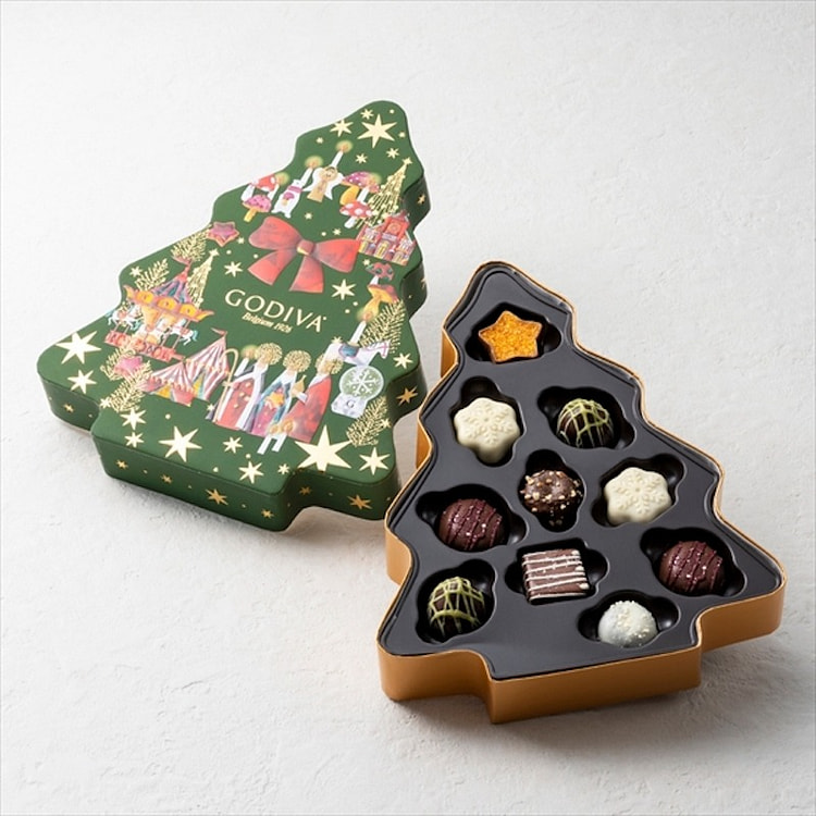 GODIVA 2024 Christmas Limited Christmas Tree Chocolate 10pcs