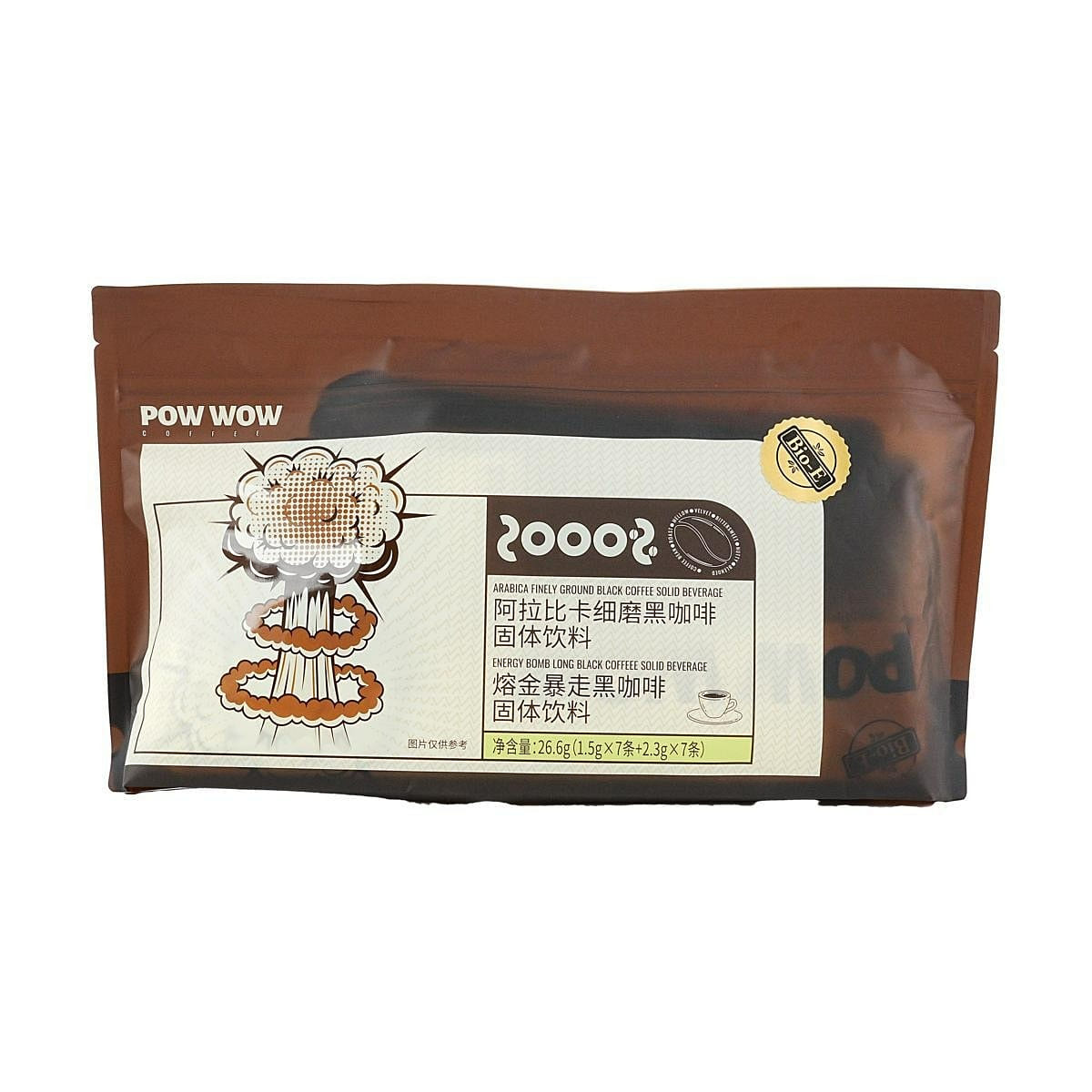 Bio-E Arabica Finely Ground Black Coffee 7pcs + Energy Bomb Long Black Coffee 7p 26.6 g