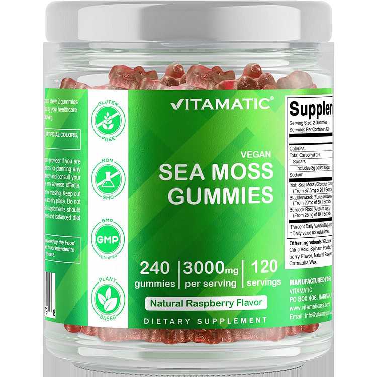 Irish Sea Moss Gummies - 3000 mg - 240 Gummies